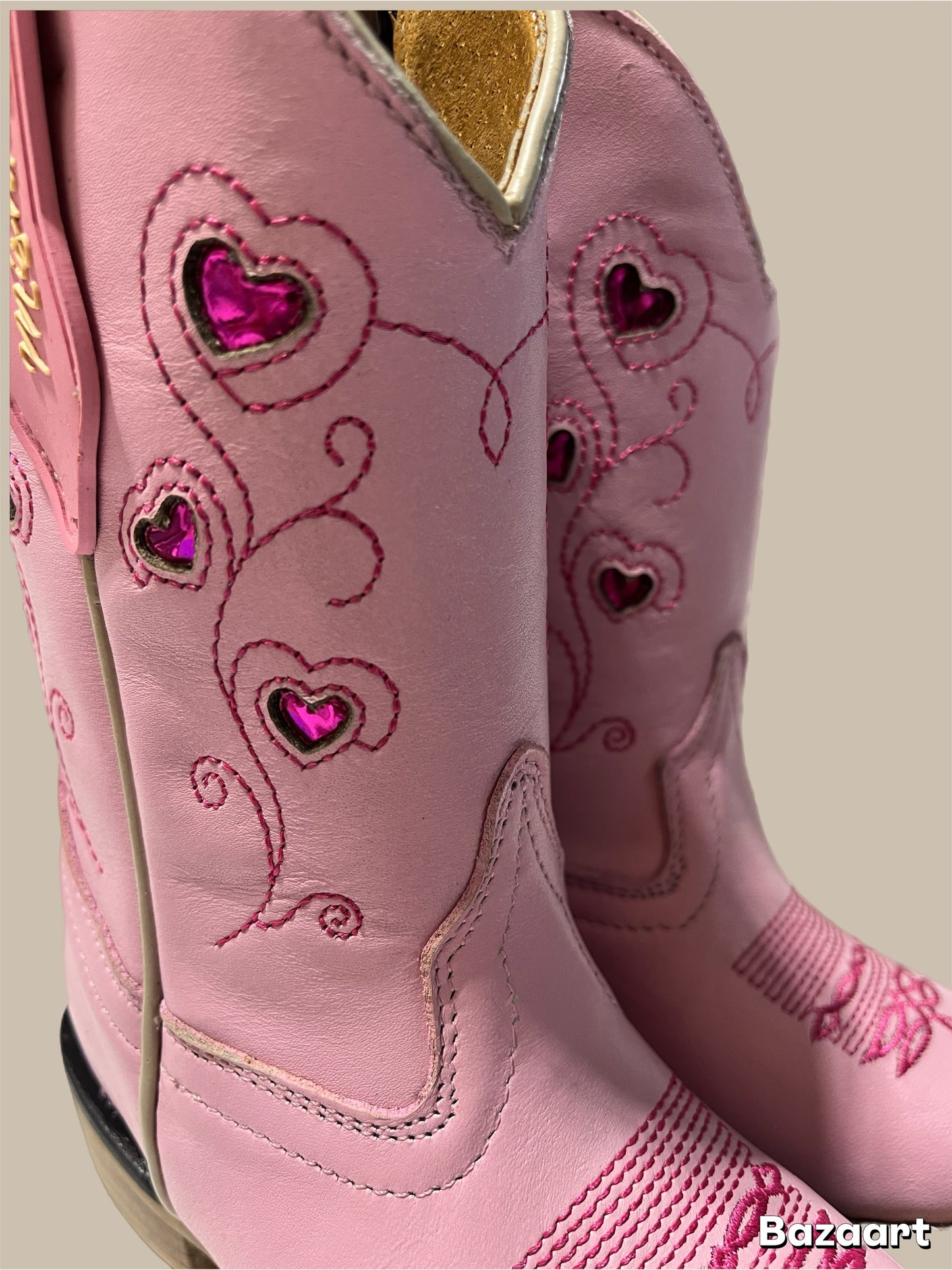 Pink Heart Boots