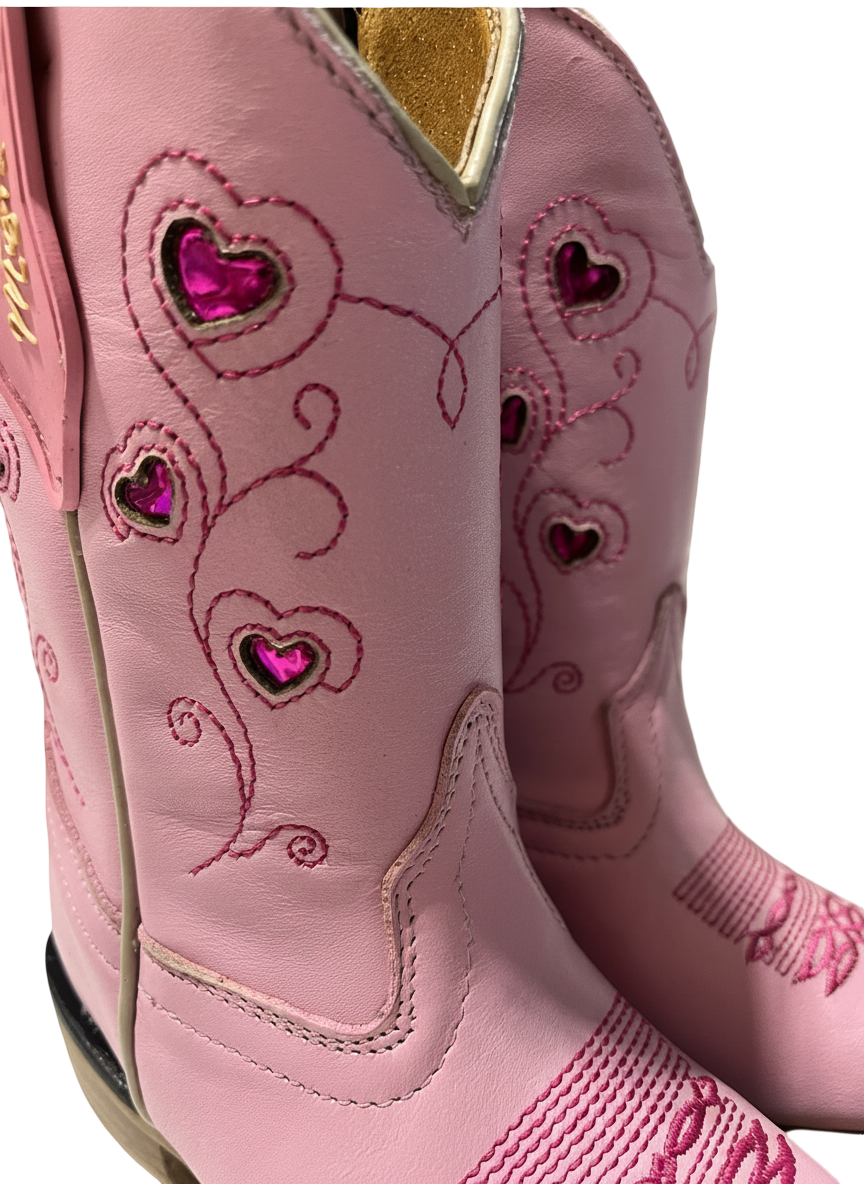 Pink Heart Boots
