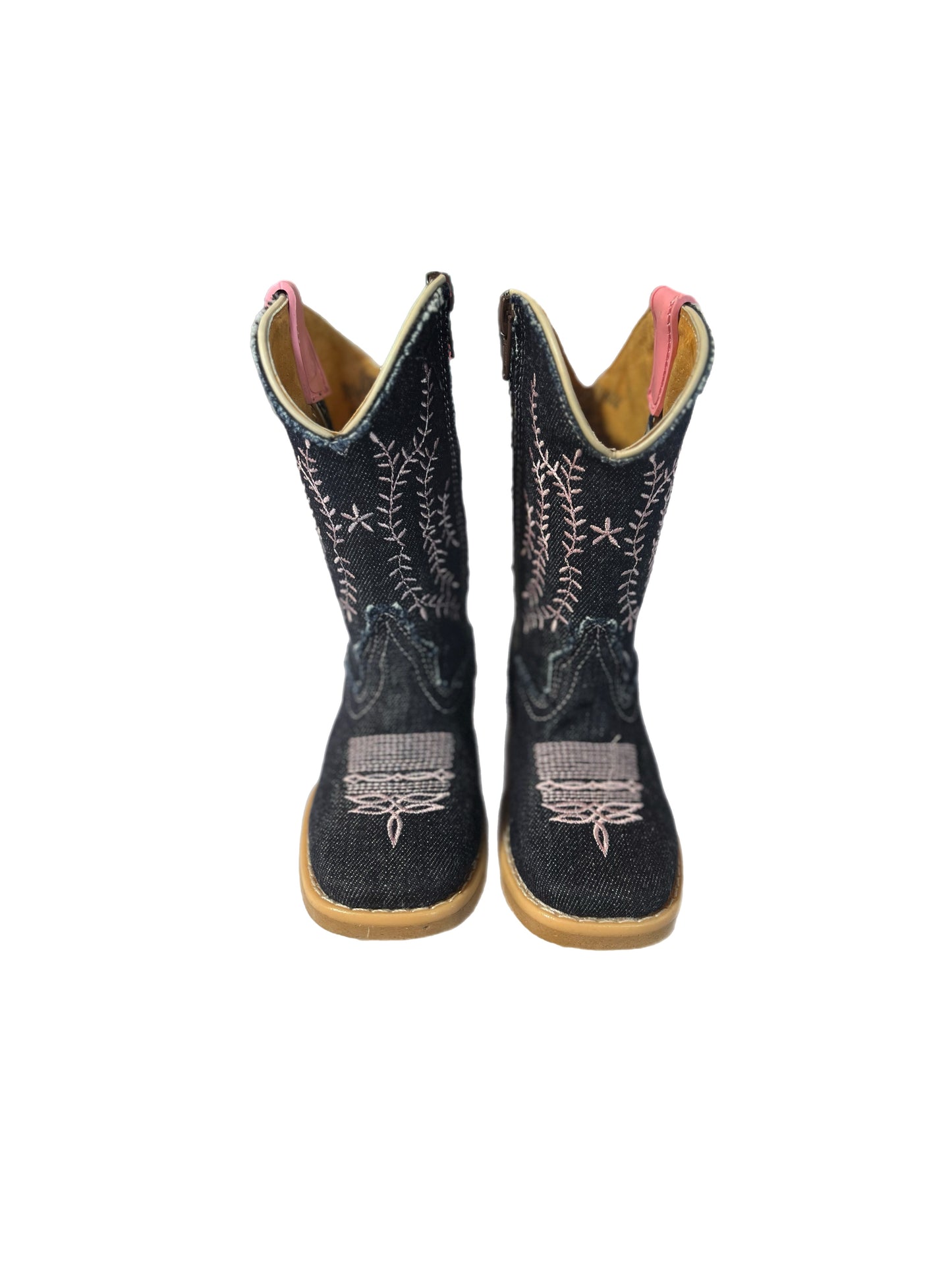 Sophie Denim Square Toe Boots- Denim- USE COUPON: SAVE30