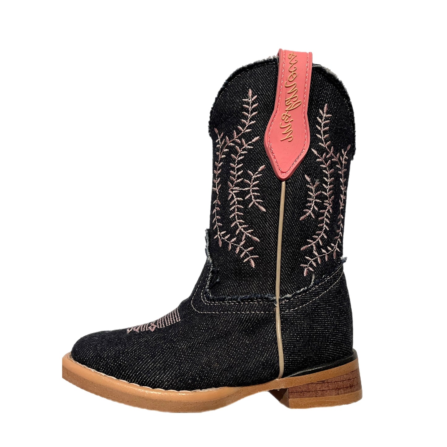 Sophie Denim Square Toe Boots- Denim- USE COUPON: SAVE30