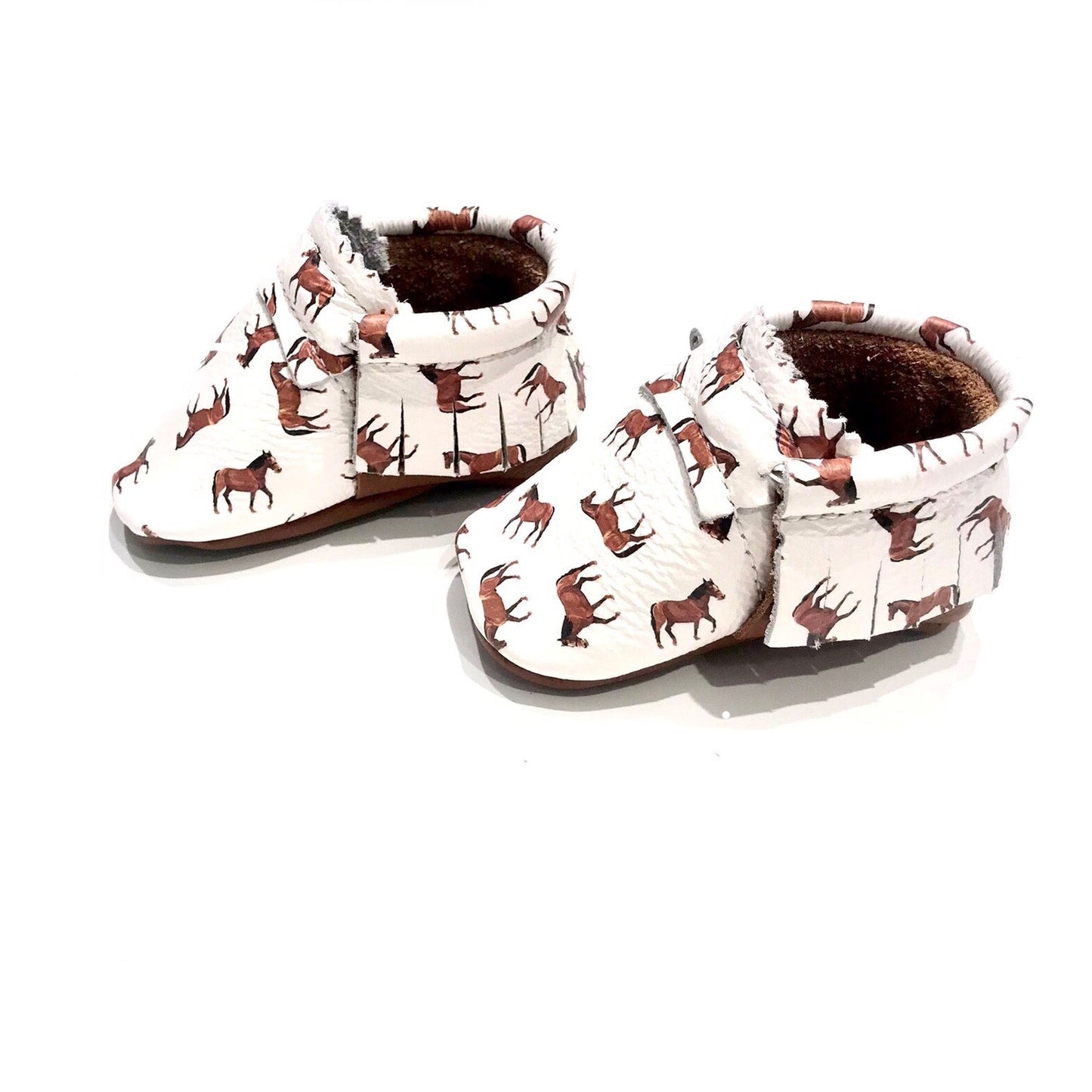 Saddle Up -Horse with Fringe -  Moccs