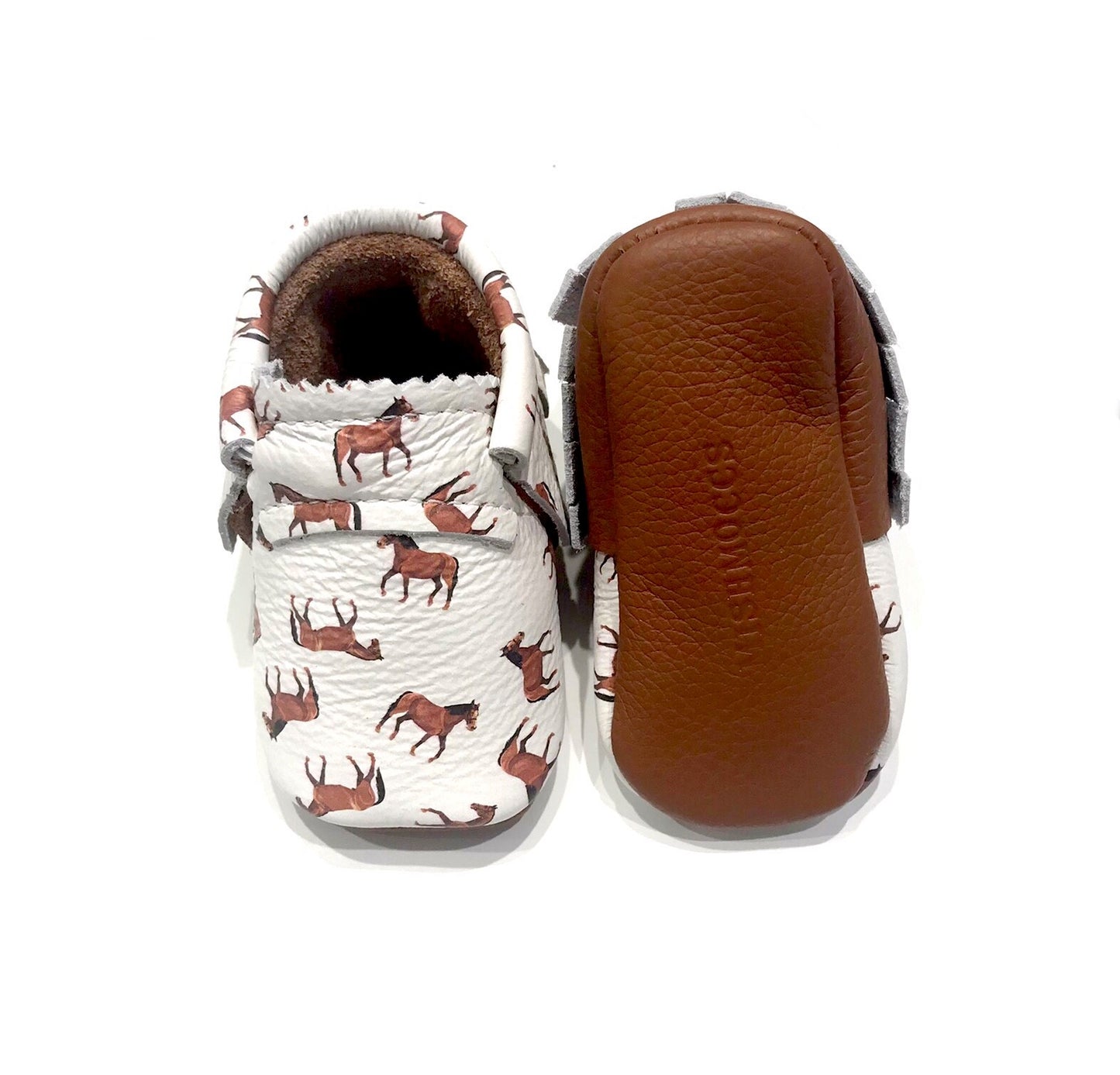 Saddle Up -Horse with Fringe -  Moccs
