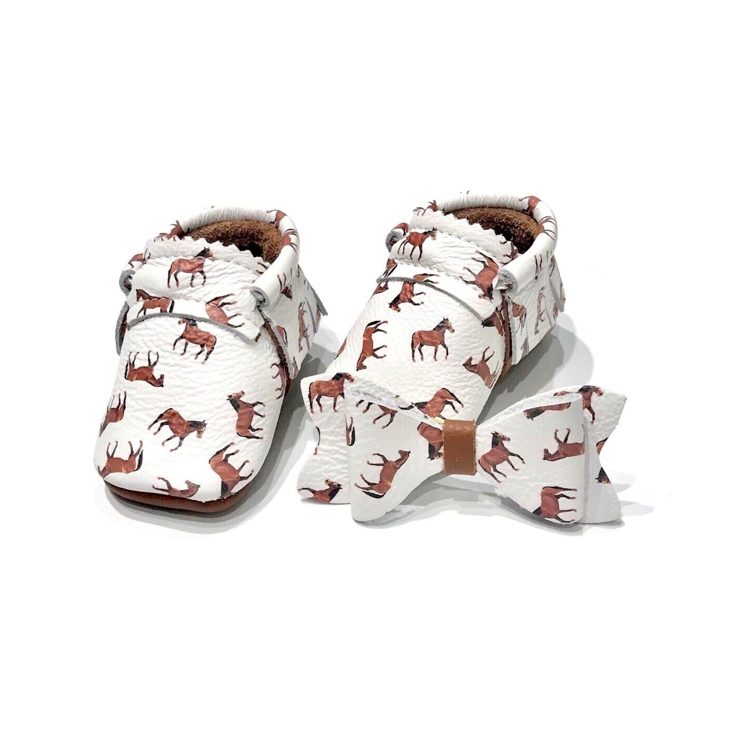 Saddle Up -Horse with Fringe -  Moccs