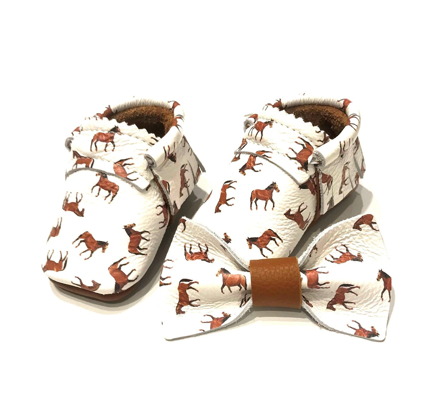 Saddle Up -Horse with Fringe -  Moccs