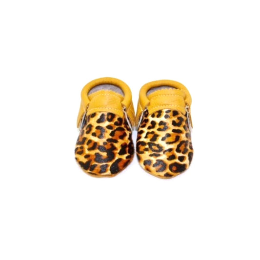 Leopard Moccs - Hair on Hide