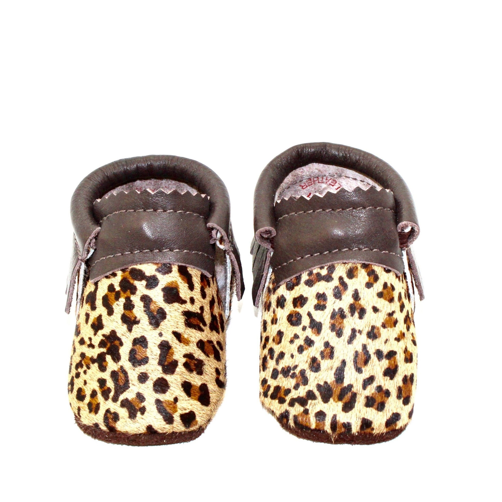 Leopard Mini Moccs - Hair on Hide